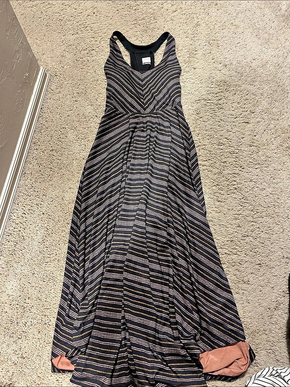 Prana Striped Maxi Dress Size XS